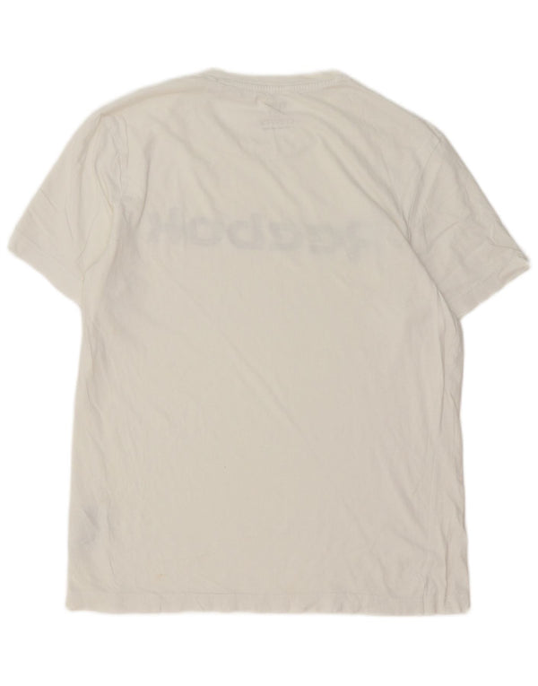 Reebok Herre grafisk T-shirt Top Medium Hvid Bomuld