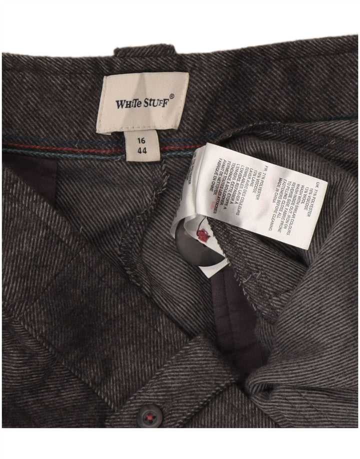 WHITE STUFF Womens Straight Casual Trousers UK 16 Large W34 L29 Grey