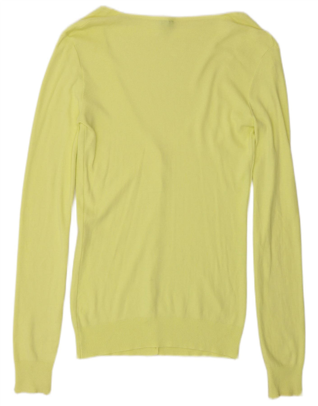 Benetton Dame Cardigan Sweater UK 10 Lille Gul