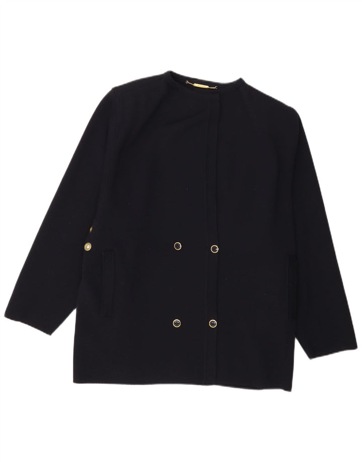 STIZZOLI Dame dobbeltradet cardigan sweater UK 14 Medium Navy Blue