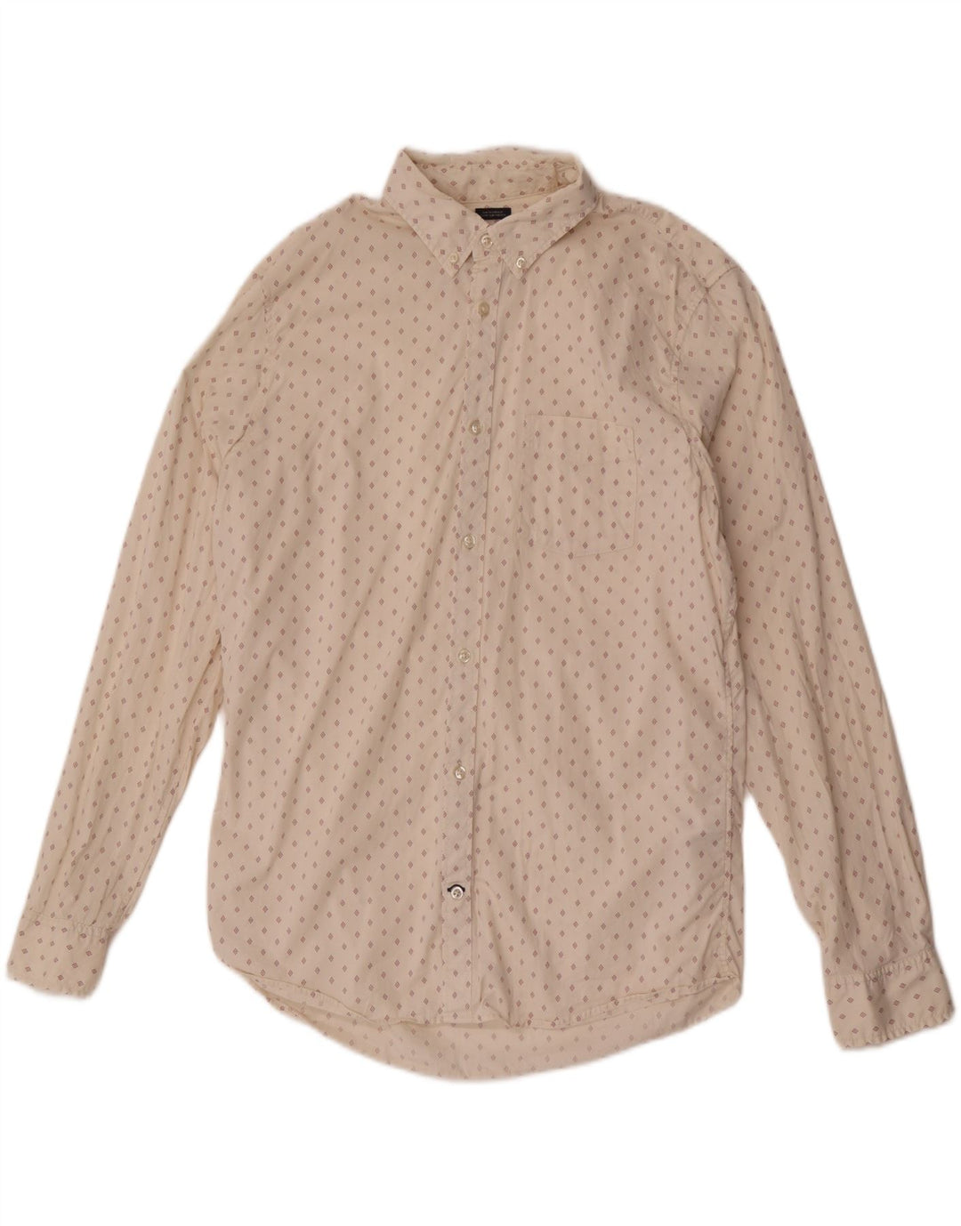 Gap Herre Slim Fit skjorte Stor hvid geometrisk bomuld
