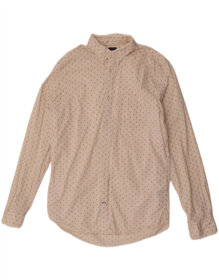 Gap Herre Slim Fit skjorte Stor hvid geometrisk bomuld