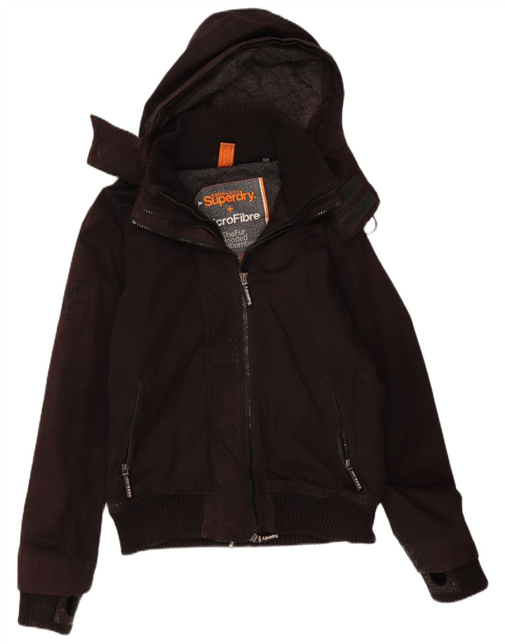 Superdry Herre The Windbomber Hooded Bomber Jacket UK 40 Large Brown