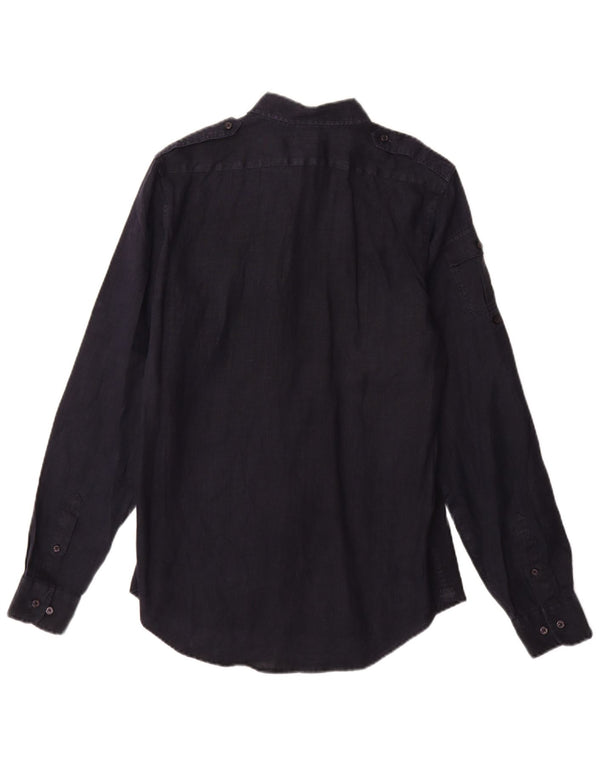 Marina Yachting Herre Regular Fit skjorte størrelse 39 Medium Navy Blue