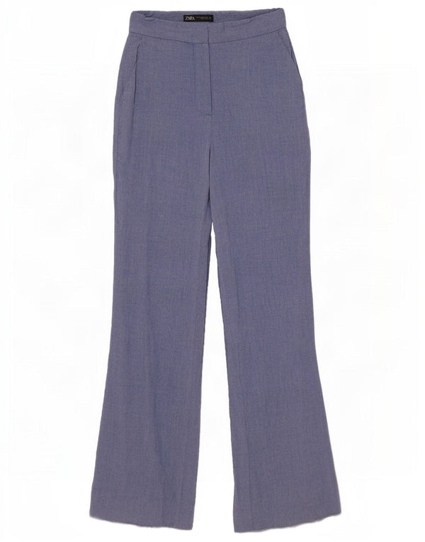 Zara Dame Flare Chino Bukser XS W24 L31 Blå