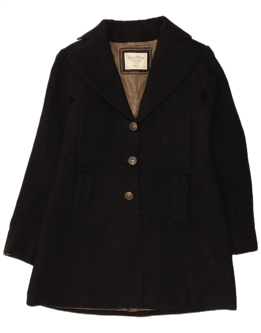 Guess Womens Pea Coat UK 18 XL Sort Uld