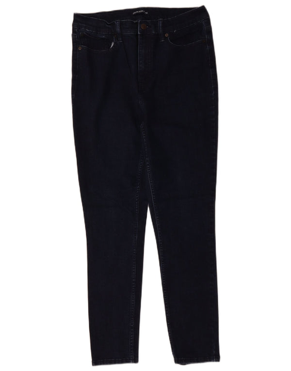 CALVIN KLEIN Dame Højtaljede Skinny Jeans US 12 Large W32 L28 Marineblå