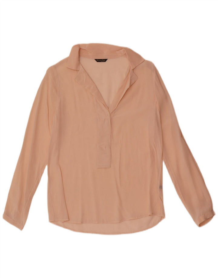 Massimo Dutti Dame Loose Fit Se Through Pullover Shirt EU 36 XS Pink