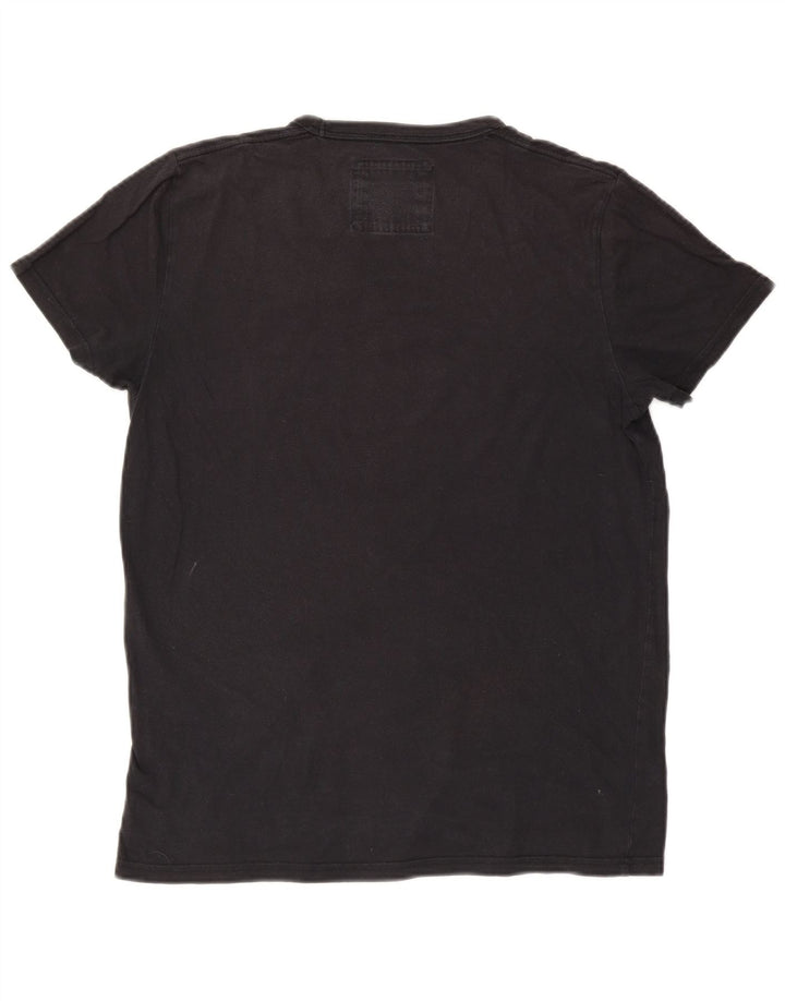 Hollister Herre grafisk T-shirt Top Medium Marineblå Bomuld