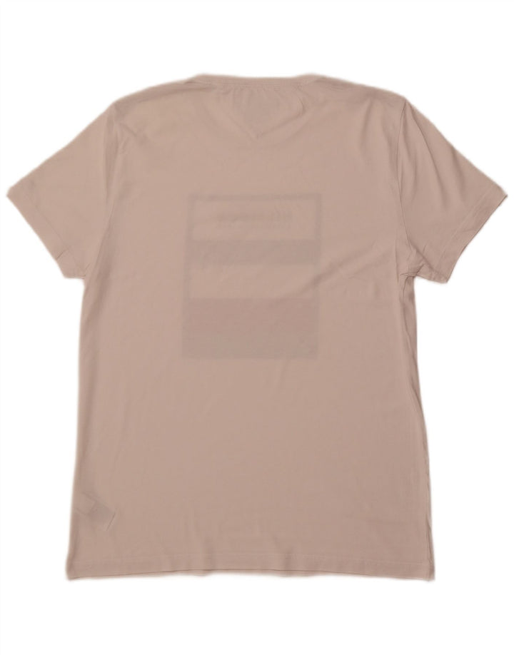 TOMMY HILFIGER Herre grafisk T-shirt Top Stor hvid bomuld