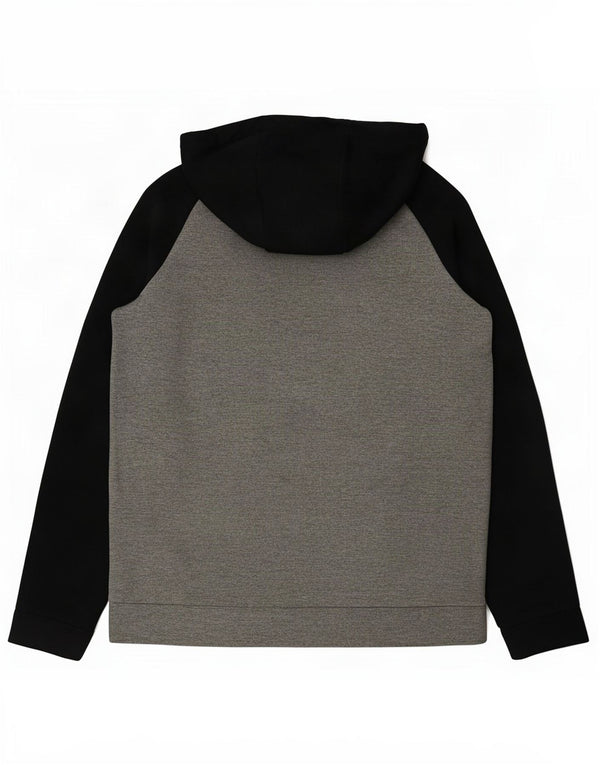 Nike Mens Dri Fit Graphic Hoodie Jumper Small Grey Colourblock Polyester