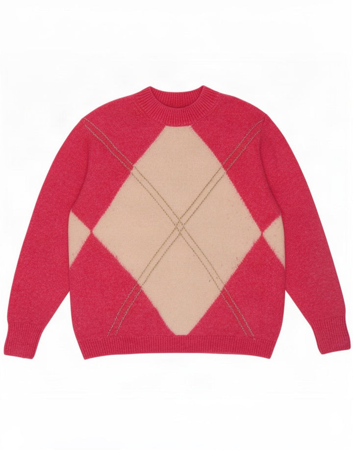Marks & Spencer Dame Turtle Neck Jumper Sweater UK 14 Medium Pink