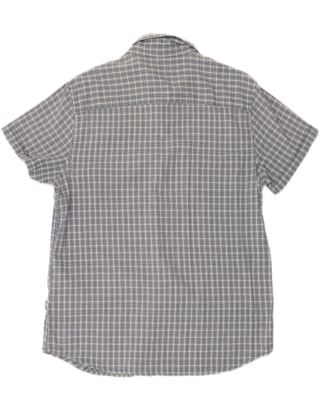 WRANGLER Mens Regular Fit Short Sleeve Shirt XL Blue Check Cotton Vintage Wrangler and Second-Hand Wrangler from Messina Hembry 