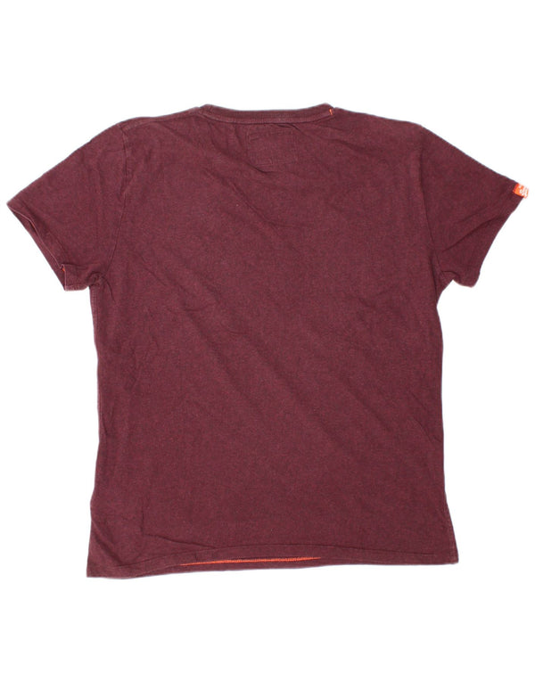 SUPERDRY Herre T-Shirt Top Stor Bourgogne Bomuld