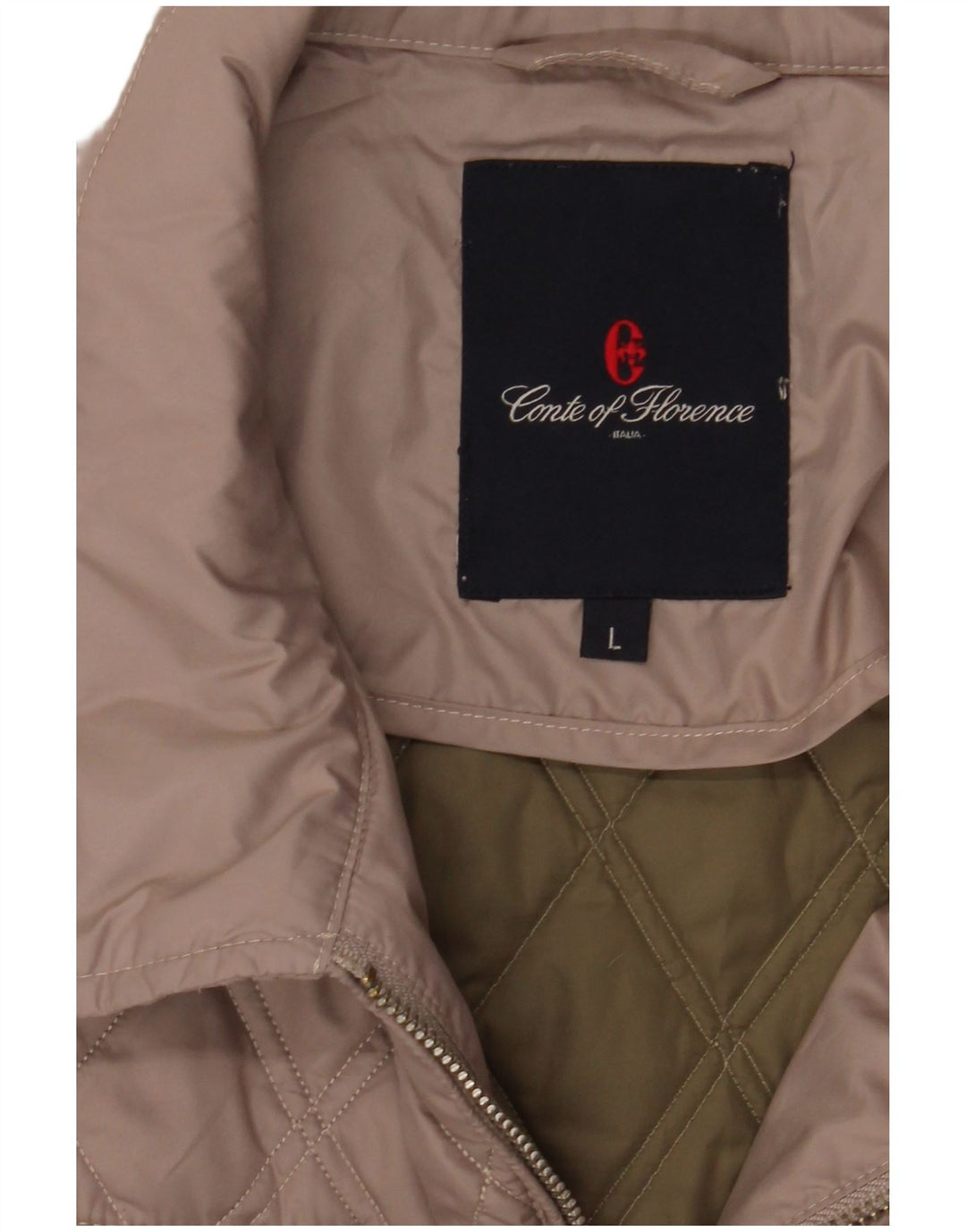 Conte of Florence Quiltet jakke til kvinder UK 16 Large Beige