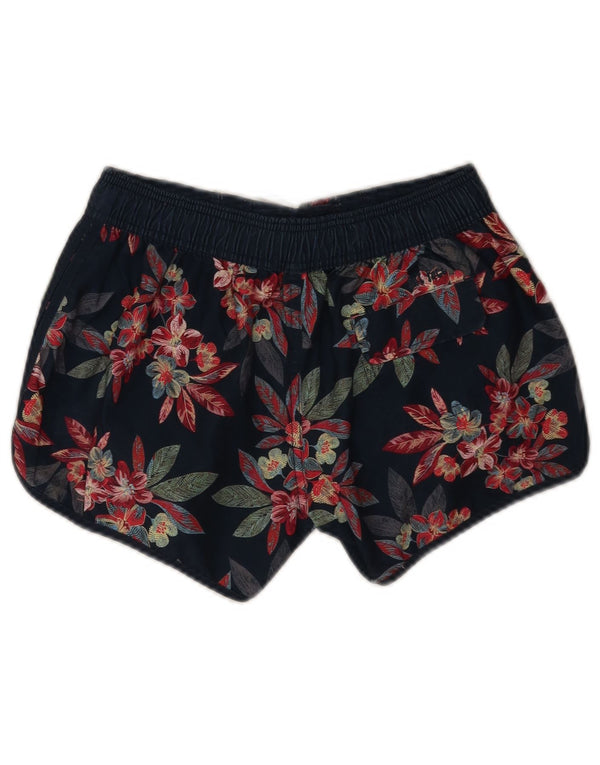 Fat Face Dame svømmeshorts UK 8 Small Navy Blue Floral Polyester