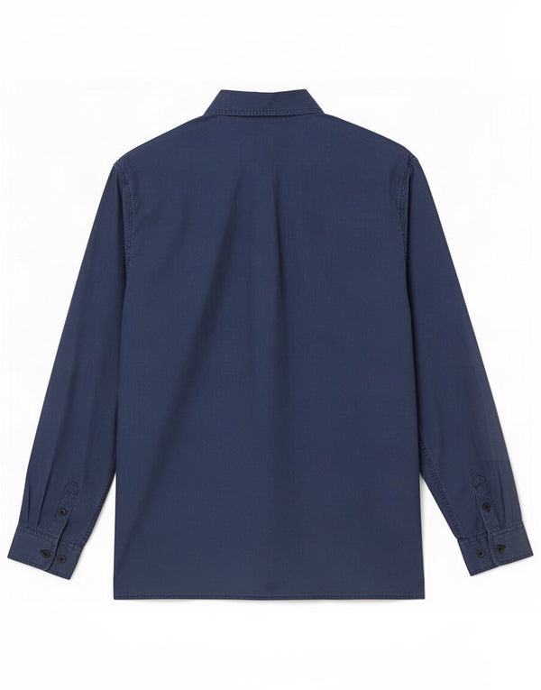 Vintage dameskjorte UK 14 Medium Navy Blue Silke