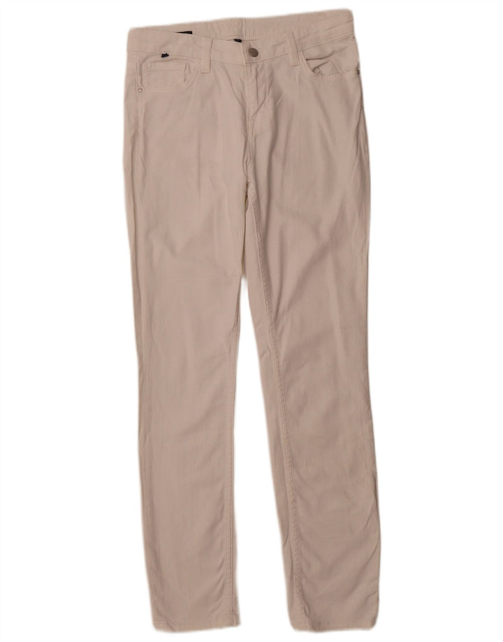 CREW TØJ Dame Slim Casual Bukser UK 12 Medium W30 L29 White