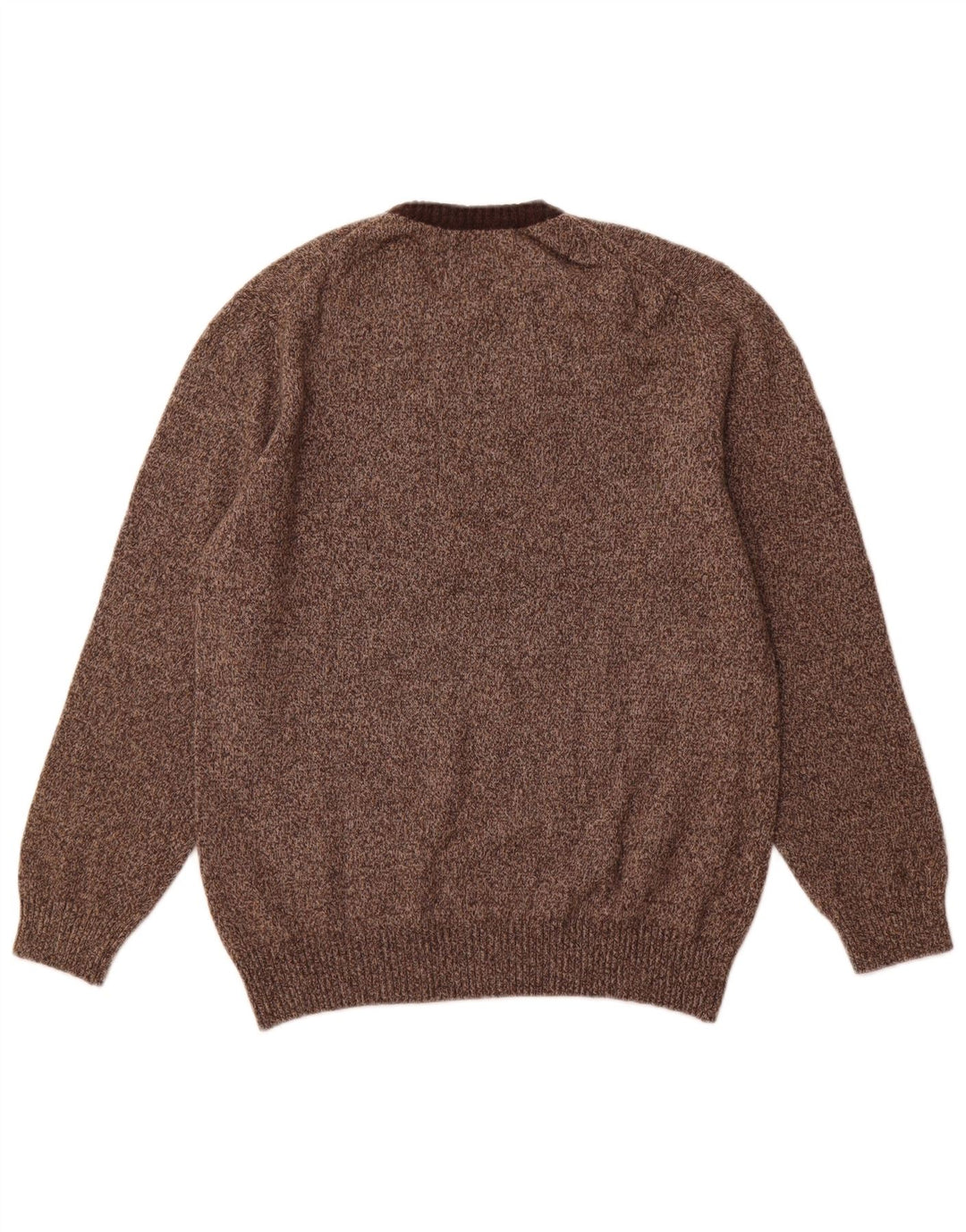 IL GRANCHIO Dame sweater med rund hals DK 22 3XL Brun Flecked Uld