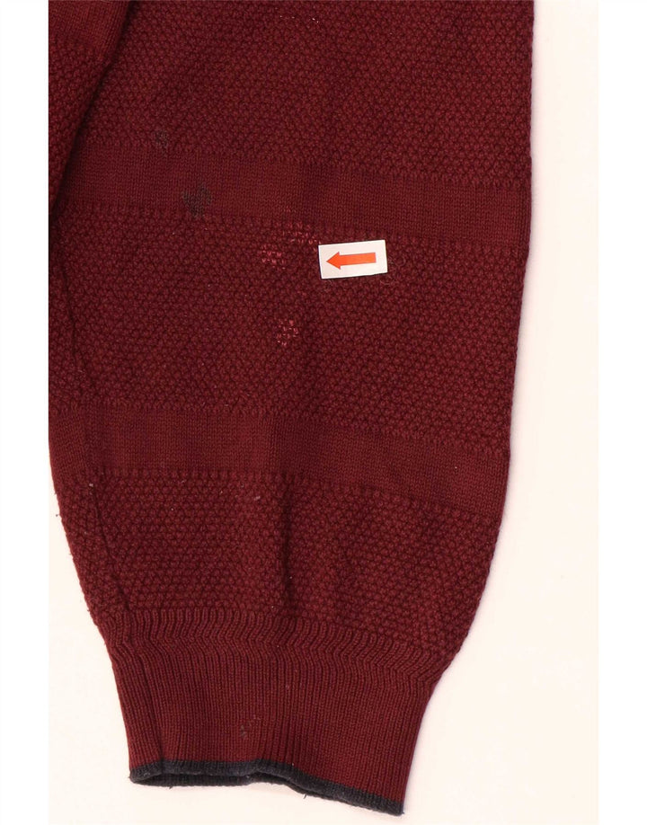 Marks & Spencer Herre Blue Harbor Crew Neck trøje Sweater Large Maroon