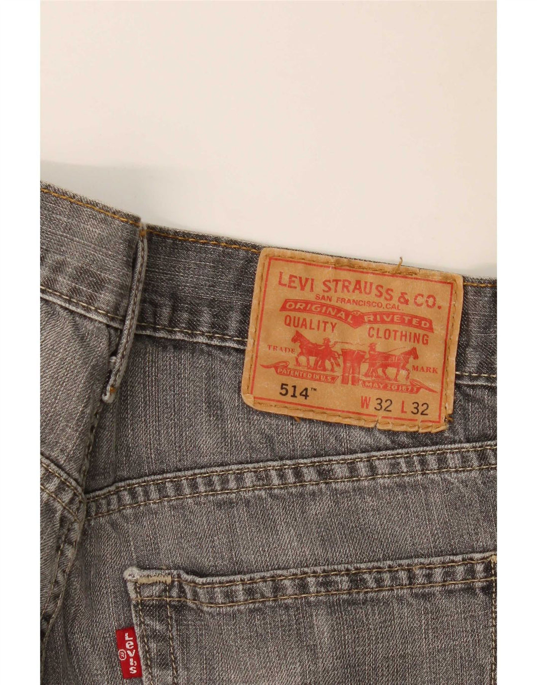 Levi's Dame 514 Straight Jeans W32 L32 Grå Bomuld