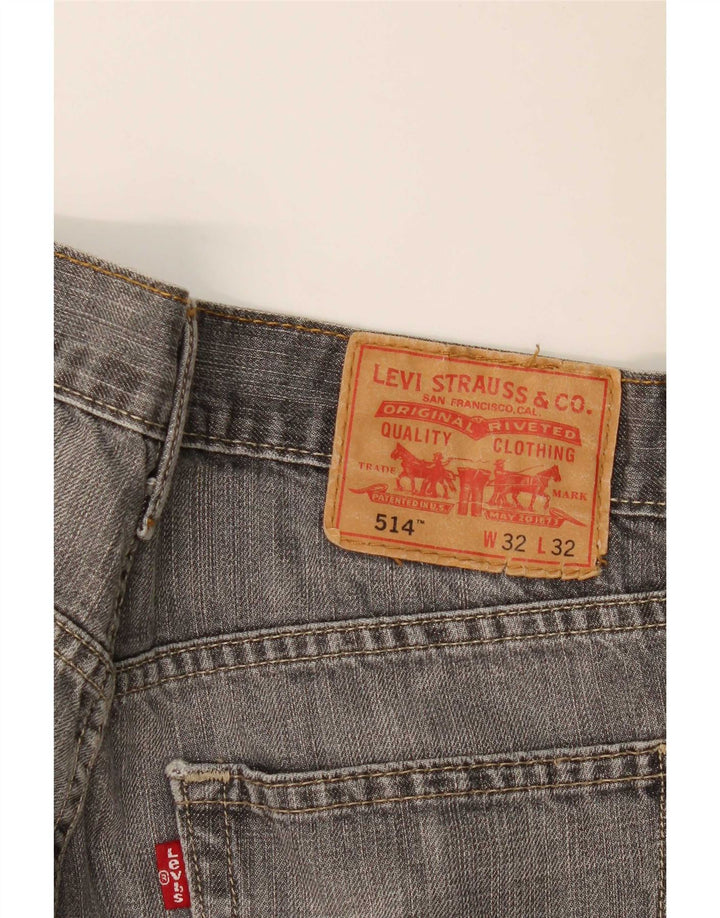 Levi's Dame 514 Straight Jeans W32 L32 Grå Bomuld