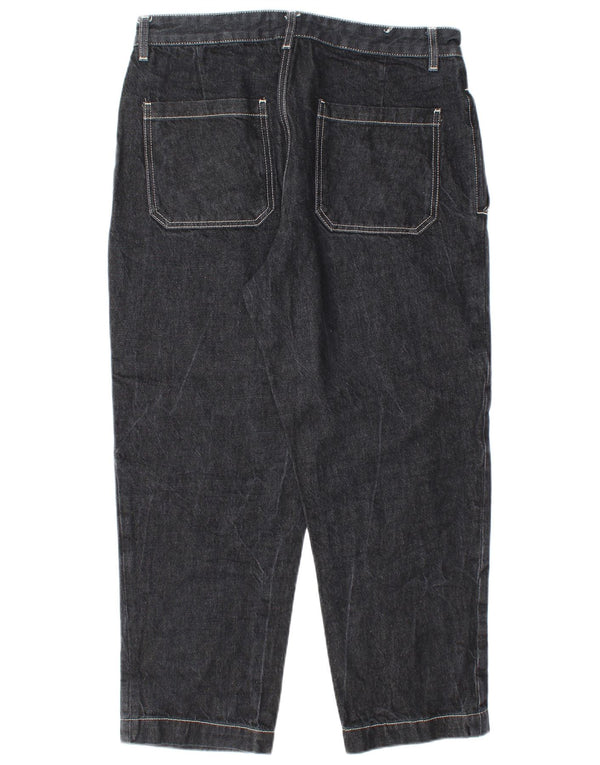 Zara Mens Tapered Jeans EU 44 Large W34 L27 Black Cotton