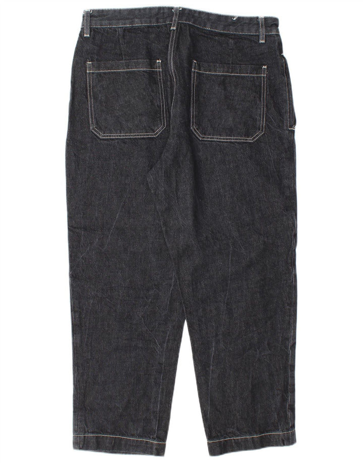 Zara Herre Tapered Jeans EU 44 Large W34 L27 Sort Bomuld