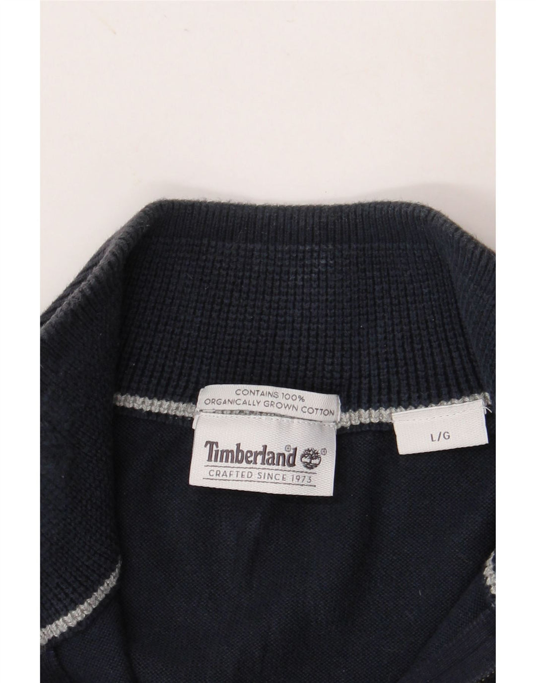 TIMBERLAND Herre lynlås trøje sweater Stor marineblå bomuld