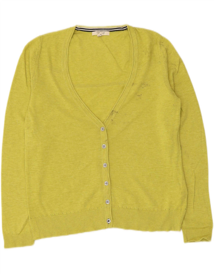 White Stuff Dame Cardigan Sweater UK 10 Small Green Bomuld