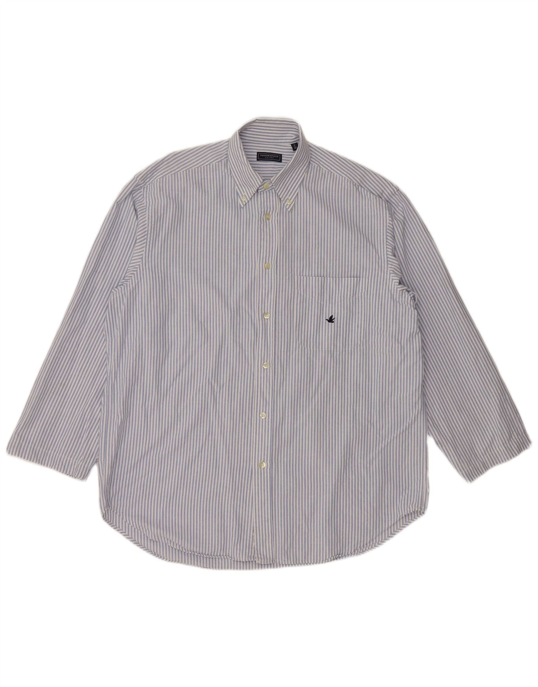 BROOKSFIELD Herreskjorte str. 41 Mellemblå nålestribet bomuld