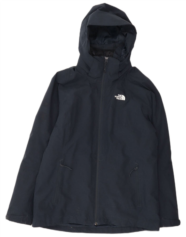 The North Face Regnjakke med hætte til kvinder UK 16 Large Navy Blue Polyester