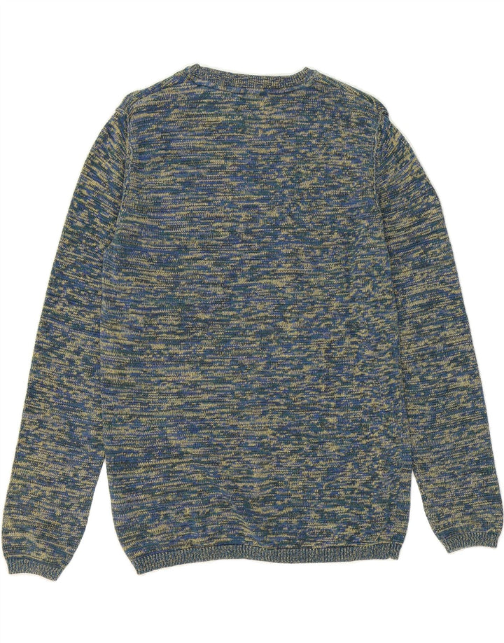 JACK & JONES Mens Crew Neck Jumper Sweater Small Blue Cotton Vintage Jack & Jones and Second-Hand Jack & Jones from Messina Hembry 