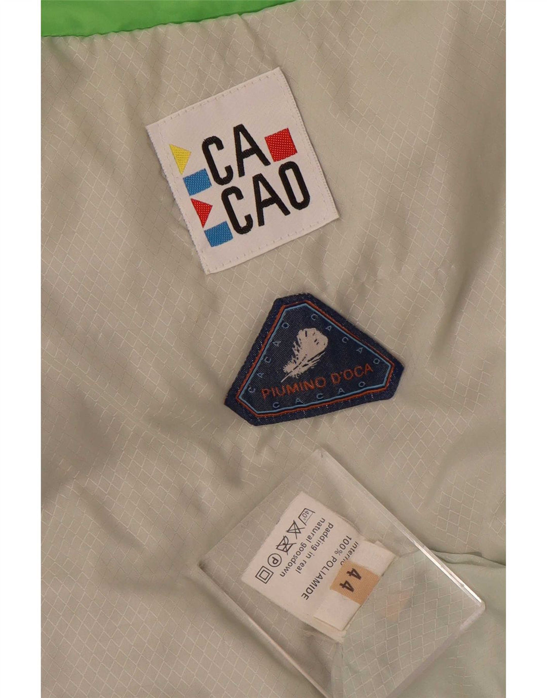 Cacao Dame Oversized Polstret Jakke IT 44 Medium Grøn Polyamid