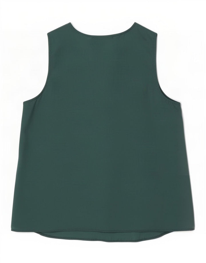Zara Dame ærmeløs bluse Top UK 10 Lille Grøn