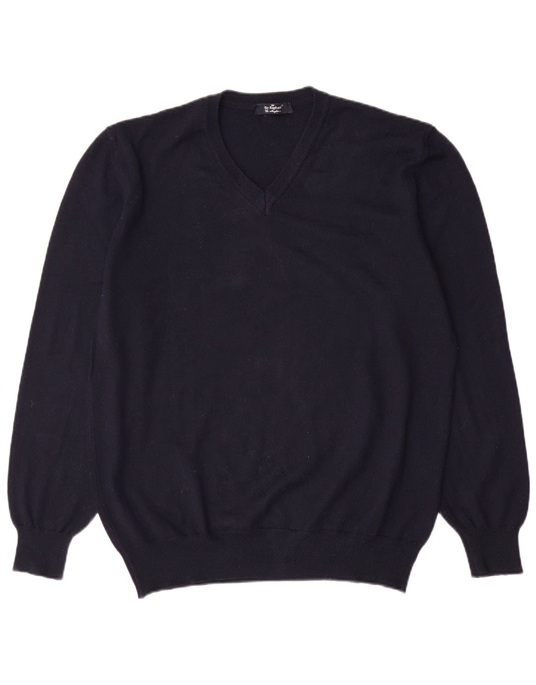 SIR RAPHAEL Herre V-hals sweater 2XL marineblå akryl