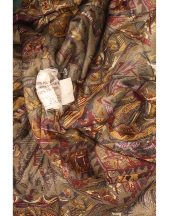 Vintage hættejakke til kvinder oversize parkajakke UK 16 Stor grøn polyester