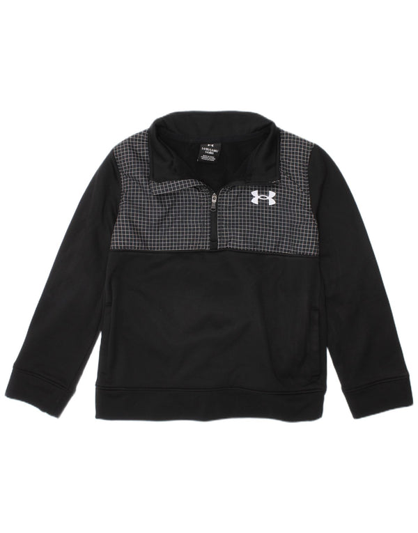 Under Armour Boys Grafisk Pullover Træningsdragt Top 5-6 år Sort Polyester