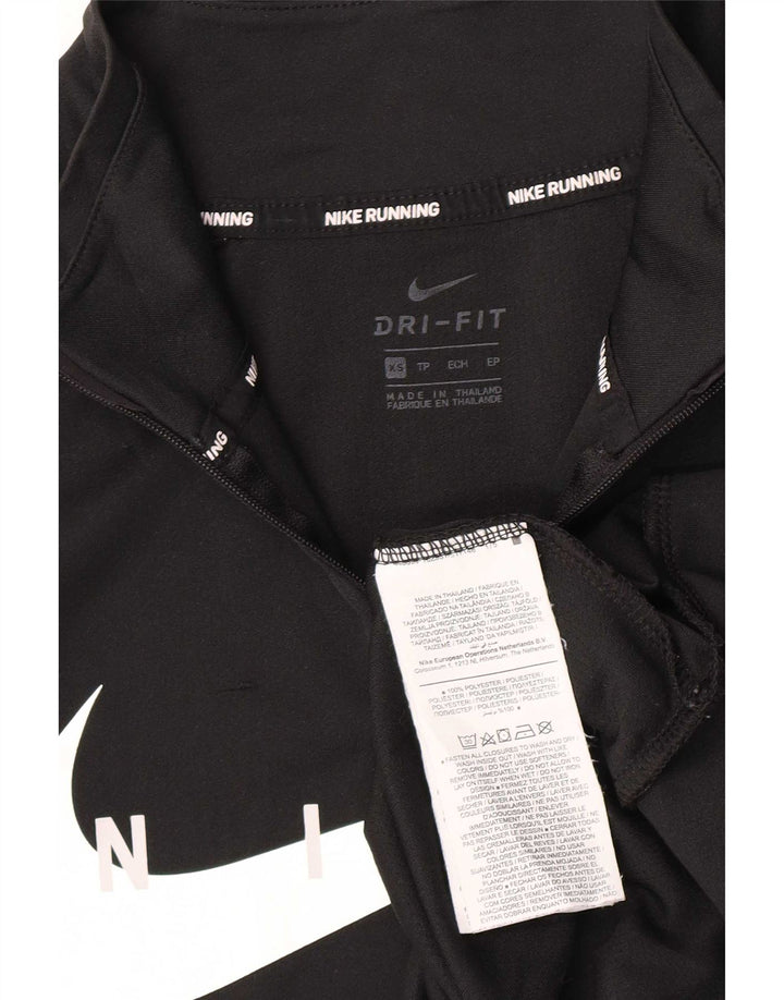Nike Herre lynlåshals Grafisk Pullover træningsdragt Top XS Sort polyester
