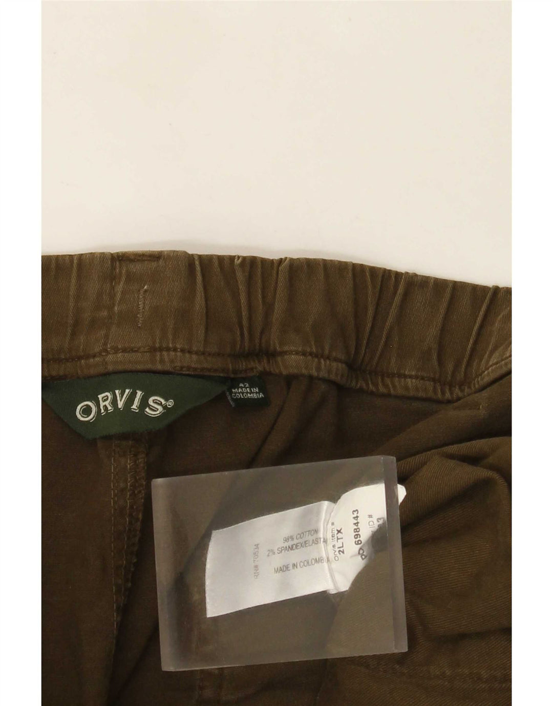 Orvis Herre Cargo Shorts W42 2XL Khaki Bomuld