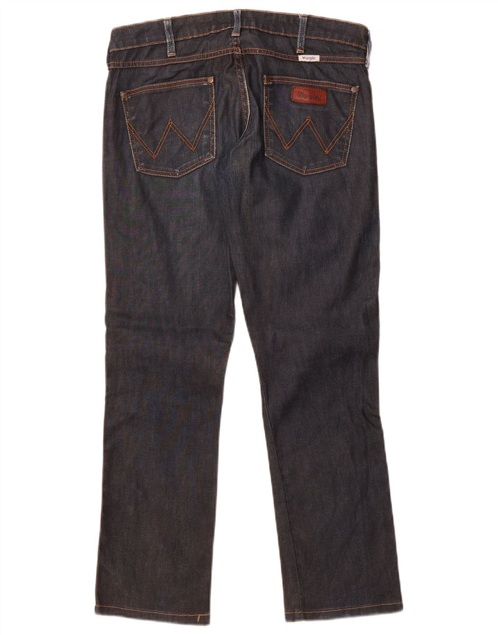 Wrangler Dame Lia Straight Jeans W29 L28 Marineblå Bomuld