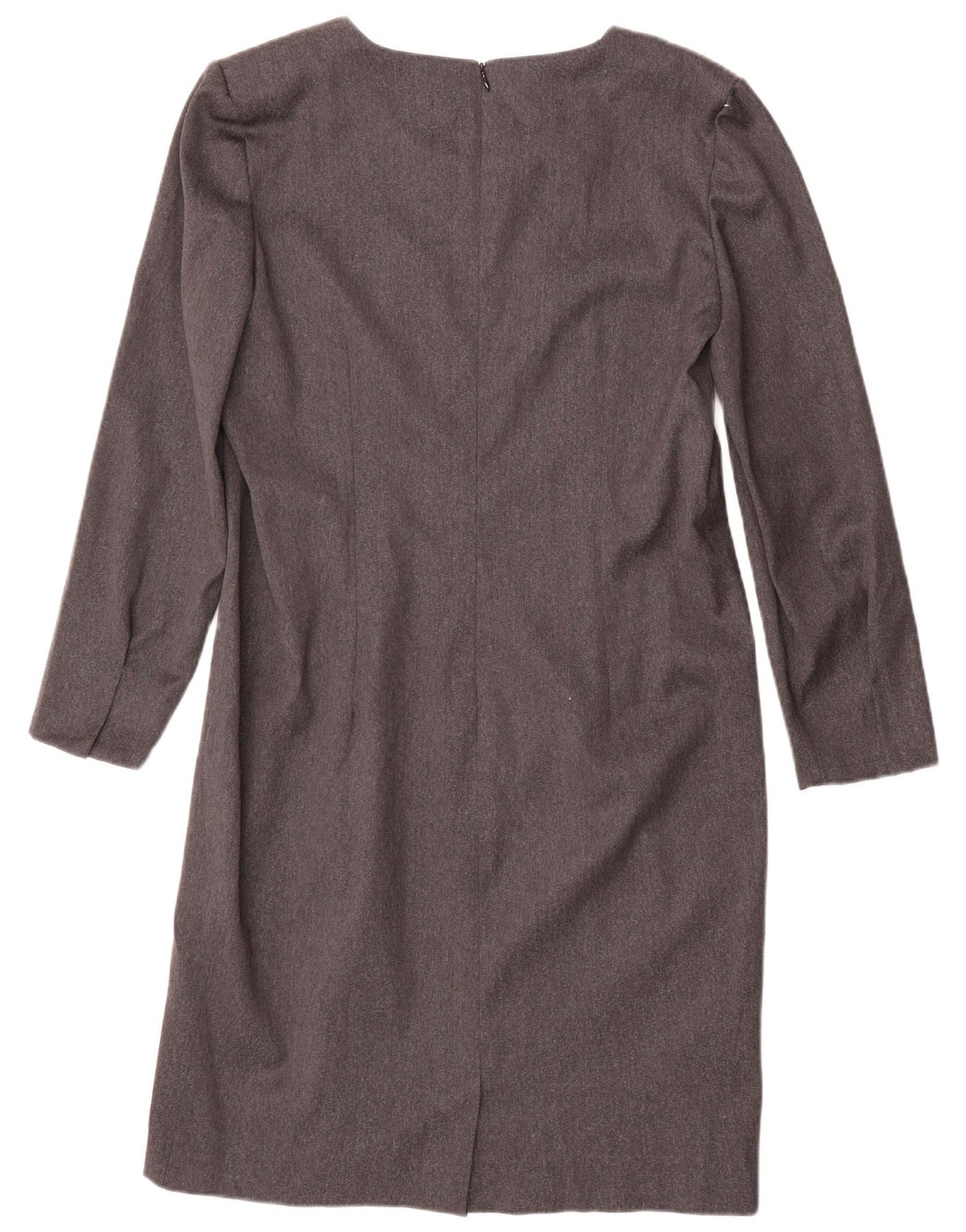 Vanita Dame Langærmet Skift Kjole UK 14 Stor Grå Uld