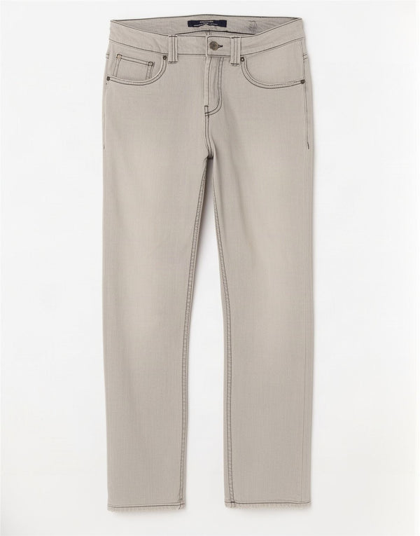 Dunlop Mens Slim Jeans W32 L29 Grey Cotton
