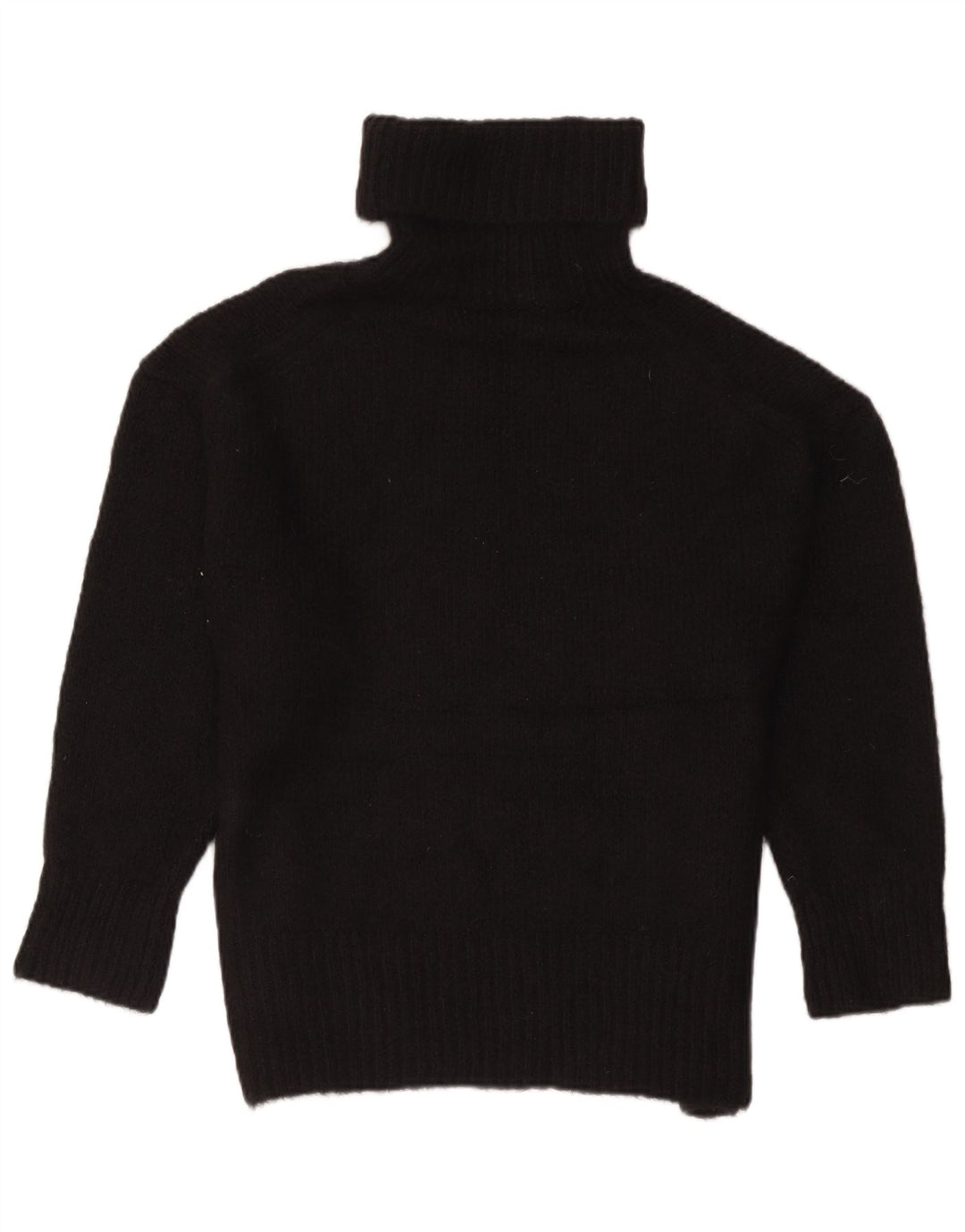Zara Dame Oversized Roll Neck Jumper Sweater UK 14 Medium Sort Akryl