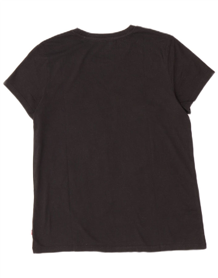 Levi's Dame Grafisk T-Shirt Top UK 12 Medium Sort