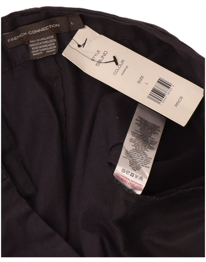 FRANSK FORBINDELSE Herre Chino Shorts Large W34 Navy Blue Bomuld