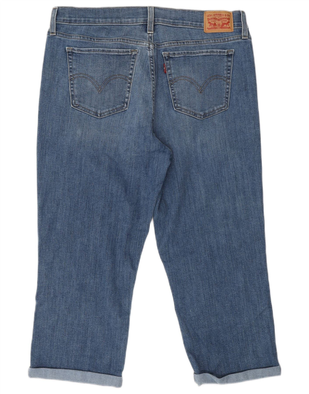 LEVI'S Dame Capri Jeans W31 L21 Blå