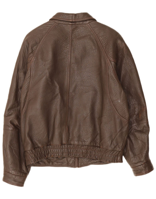 Vintage herre læderjakke IT 48 Medium Brun