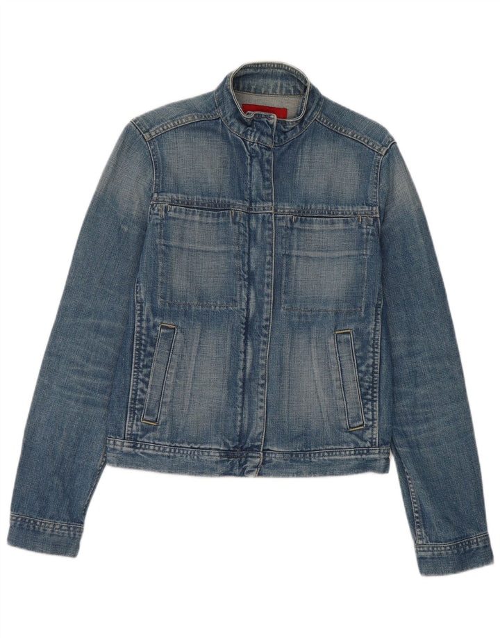 Fcuk Dame denimjakke UK 10 Small Blue Cotton