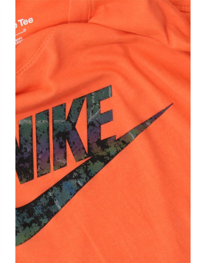 Nike grafisk t-shirt til mænd, medium orange bomuld